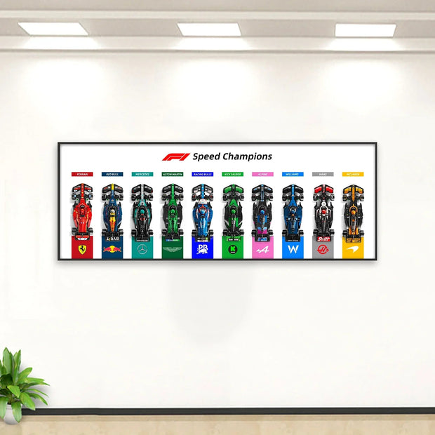 🏎️ Display wall frame for  Speed Champion series Full Collection /horizontal line display