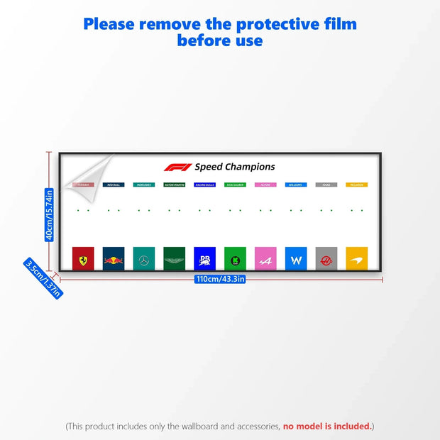 🏎️ Display wall frame for  Speed Champion series Full Collection /horizontal line display