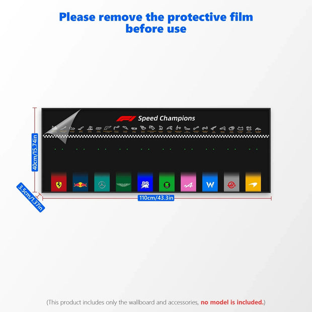 🏎️ Display wall frame for  Speed Champion series Full Collection /horizontal line display