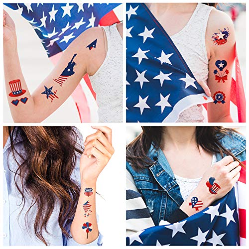 Explode with Style! 90PCS 4th of July Tattoos – Stars, Stripes & Fireworks That Scream FREEDOM! US