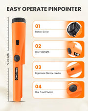 Ultra-Sensitive Handheld Metal Detector | Pinpoint Accuracy for Coins, Jewelry & Gold!