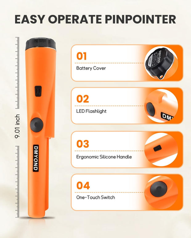 Ultra-Sensitive Handheld Metal Detector | Pinpoint Accuracy for Coins, Jewelry & Gold!