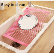 🌸 Silicone Over-the-Sink Rack – Foldable, Heat-Resistant &amp; Multipurpose