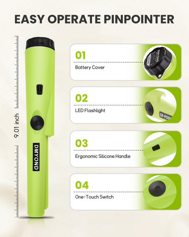 Ultra-Sensitive Handheld Metal Detector | Pinpoint Accuracy for Coins, Jewelry & Gold!