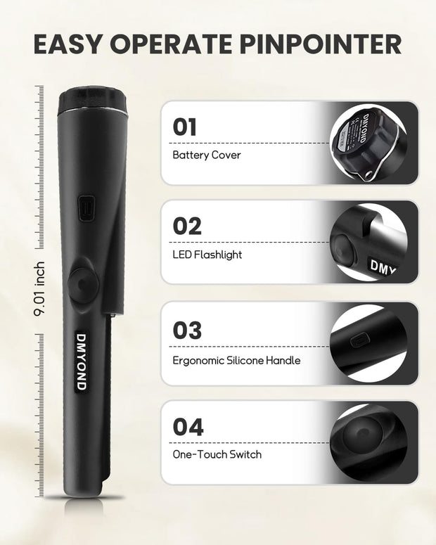 Ultra-Sensitive Handheld Metal Detector | Pinpoint Accuracy for Coins, Jewelry & Gold!