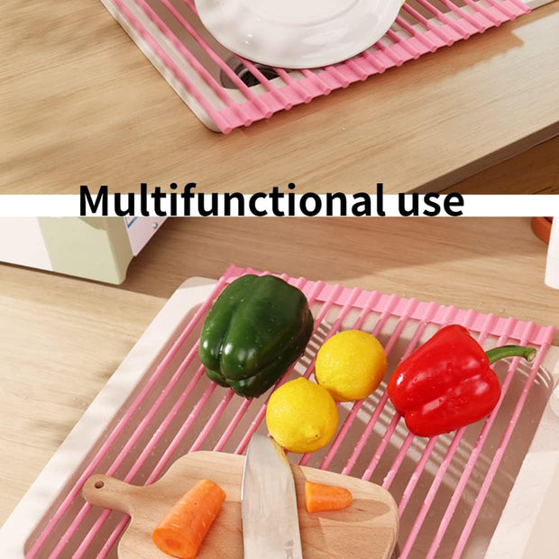 🌸 Silicone Over-the-Sink Rack – Foldable, Heat-Resistant &amp; Multipurpose