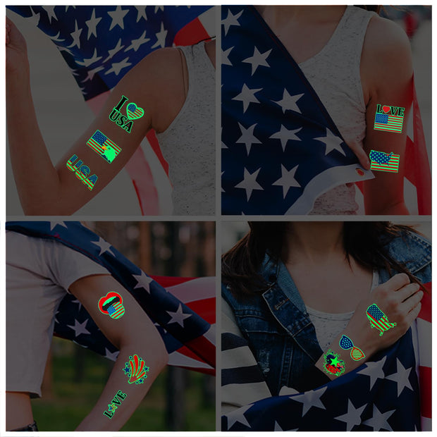Explode with Style! 90PCS 4th of July Tattoos – Stars, Stripes & Fireworks That Scream FREEDOM! US
