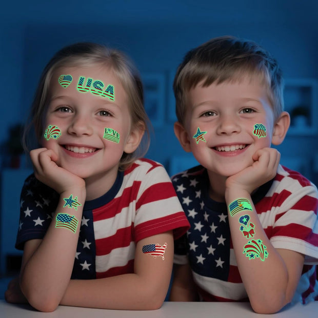 Explode with Style! 90PCS 4th of July Tattoos – Stars, Stripes & Fireworks That Scream FREEDOM! US