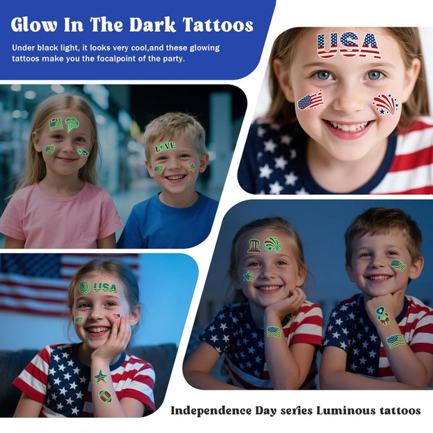 Explode with Style! 90PCS 4th of July Tattoos – Stars, Stripes & Fireworks That Scream FREEDOM! US