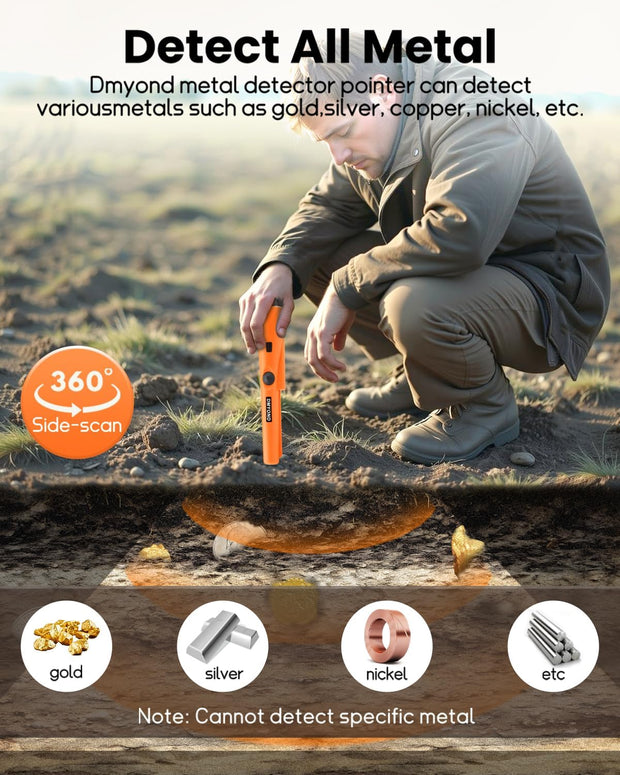 Ultra-Sensitive Handheld Metal Detector | Pinpoint Accuracy for Coins, Jewelry & Gold!