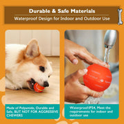 Interactive Motion-Activated Dog Ball – 2025 Upgrade | USB Rechargeable, Auto-Rolling & Bouncing Toy for Small to Large Dogs (Orange)
