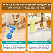 Interactive Motion-Activated Dog Ball – 2025 Upgrade | USB Rechargeable, Auto-Rolling & Bouncing Toy for Small to Large Dogs (Orange)
