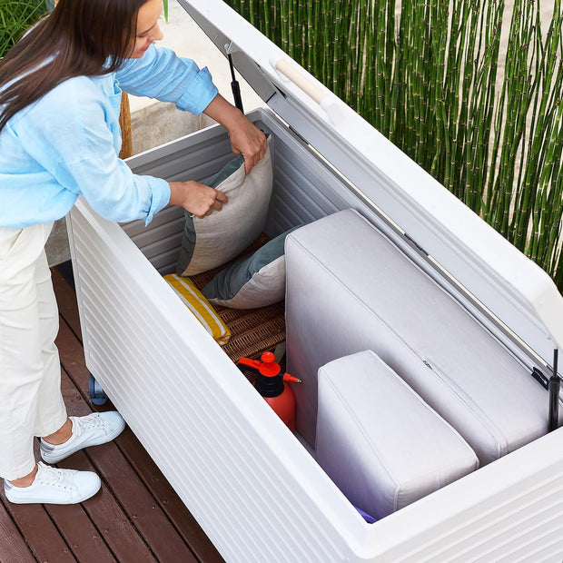 Modern Outdoor Deck Box - Sleek, Durable & Spacious
