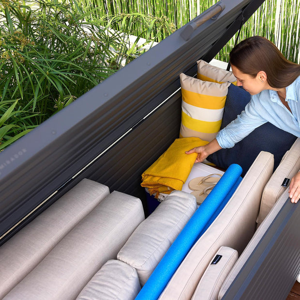 Modern Outdoor Deck Box - Sleek, Durable & Spacious